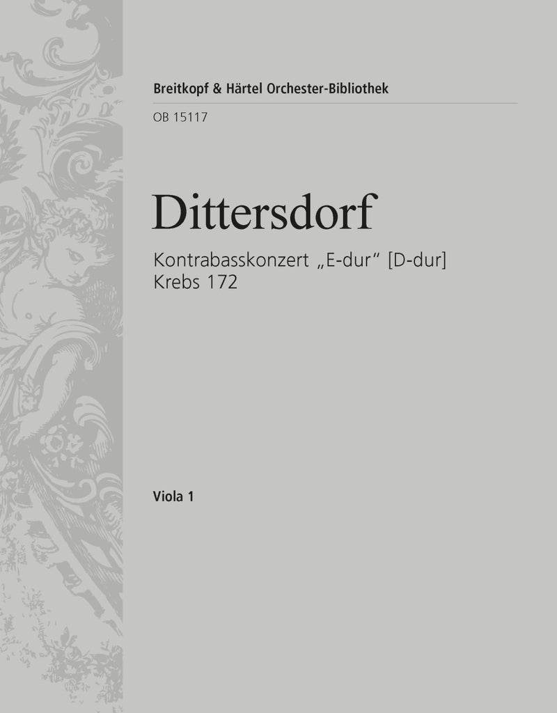 Double Bass Concerto "in E major" [D major] Krebs 172 [viola part]
