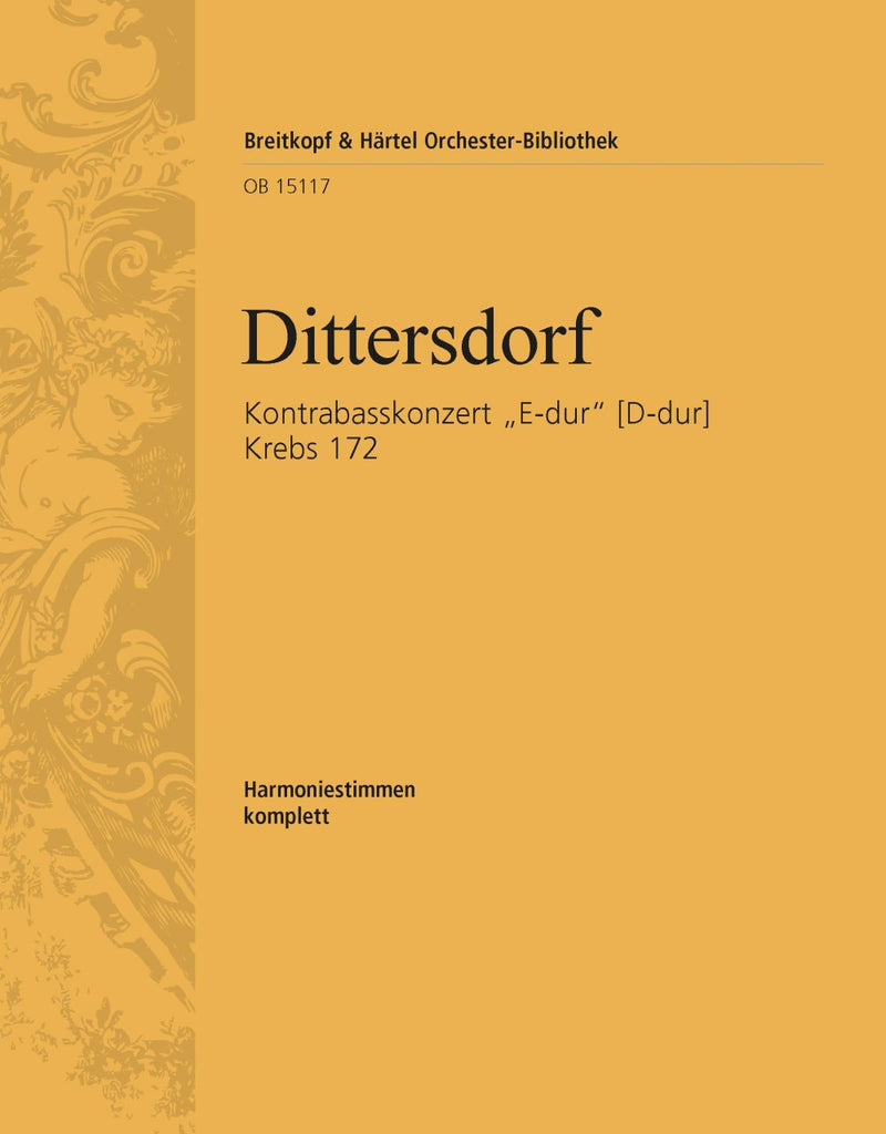 Double Bass Concerto "in E major" [D major] Krebs 172 [wind parts]