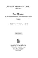 2 Motets Wk 23, no. 2 [合唱楽譜]