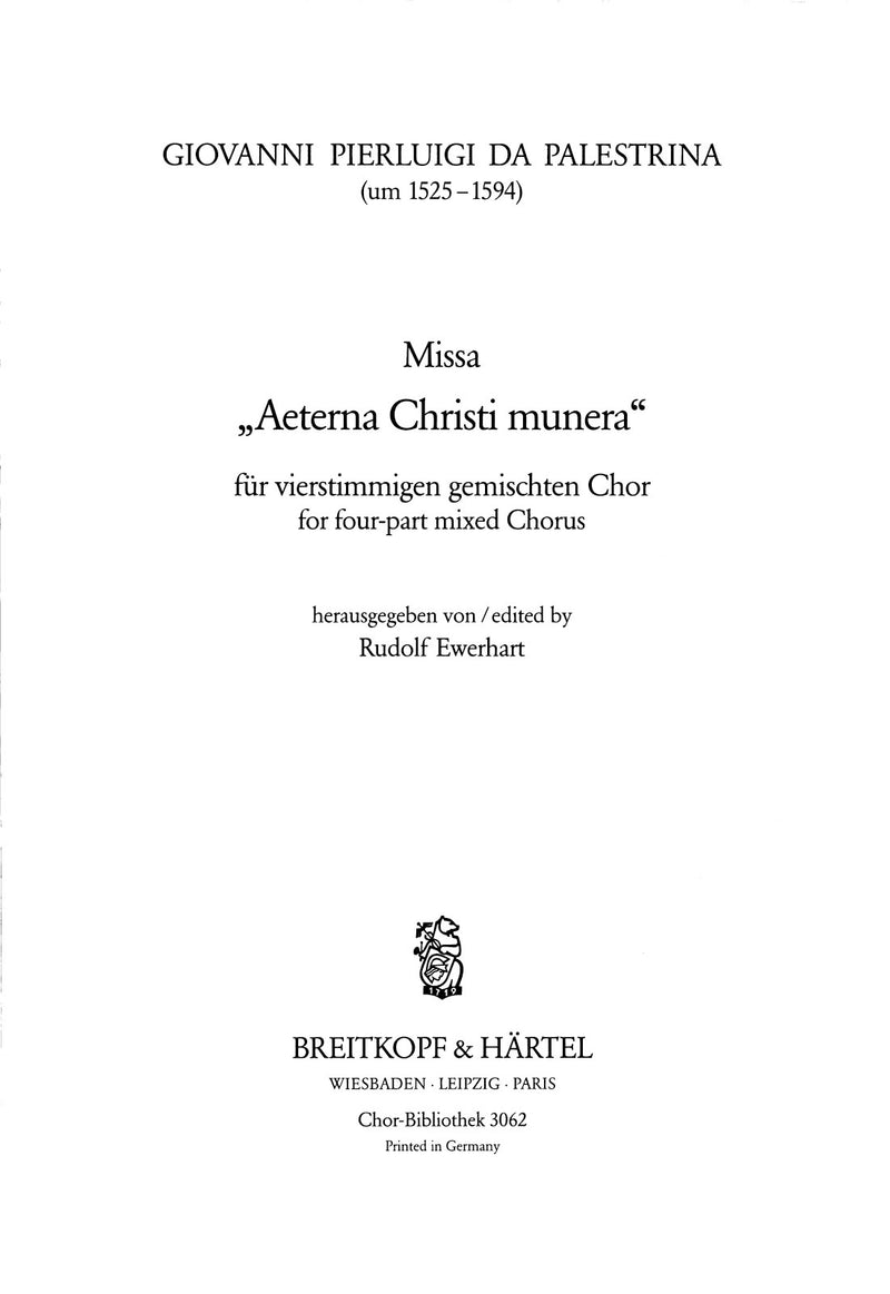 Missa "Aeterna Christi munera"