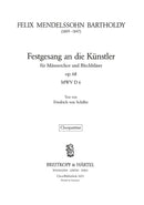 Festgesang an die Kuenstler MWV D 6 Op. 68