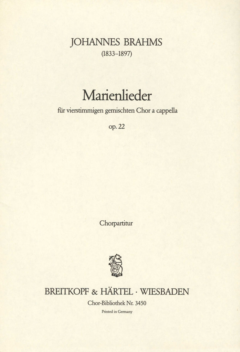 Marienlieder Op. 22