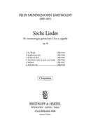 6 Lieder Op. 41, no. 6 [合唱楽譜]
