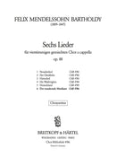 6 Lieder (Op. 88), no. 6 [合唱楽譜]