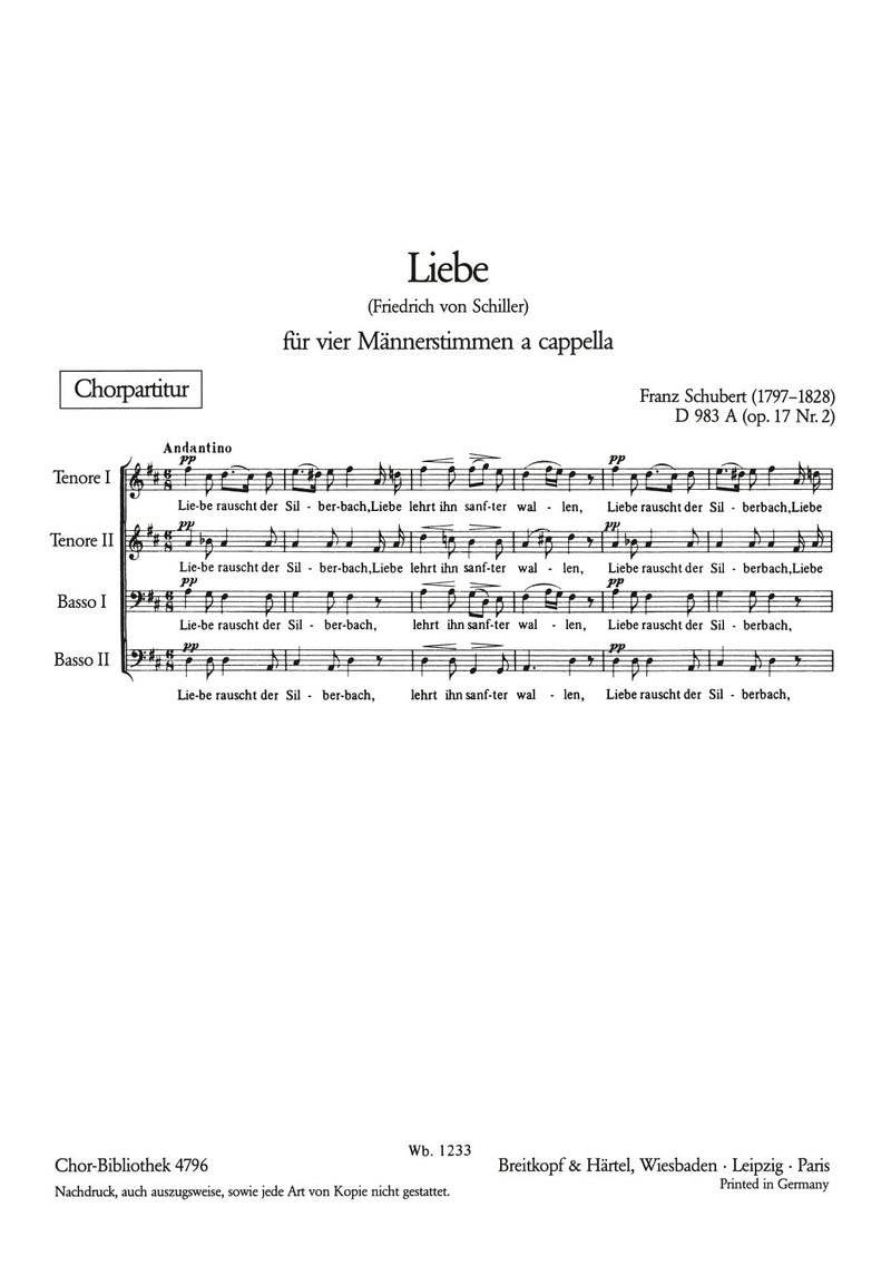 Liebe D 983 A [Op. 17/2]