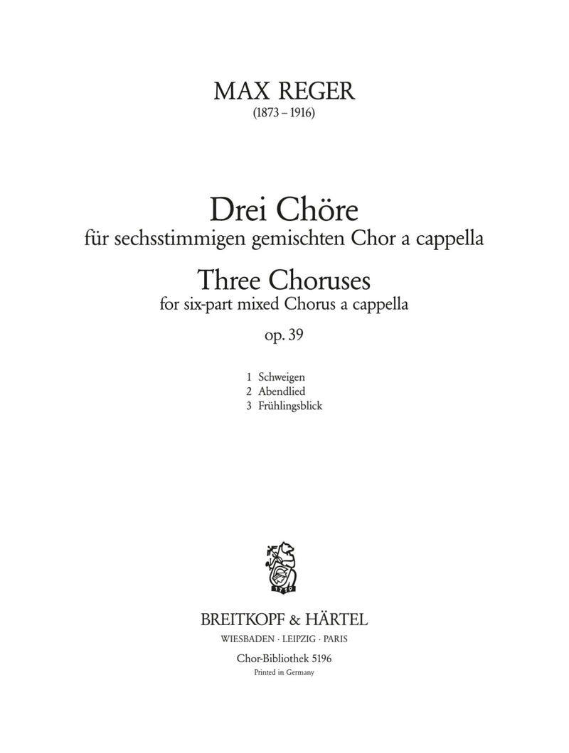 3 Choere Op. 39