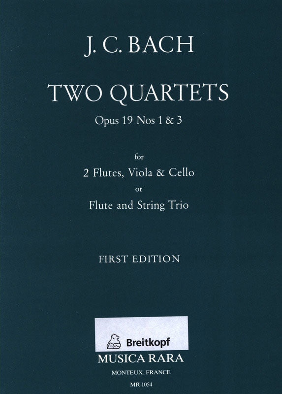 Quartets Op. 19 No. 1 in C major and No. 3 in G major