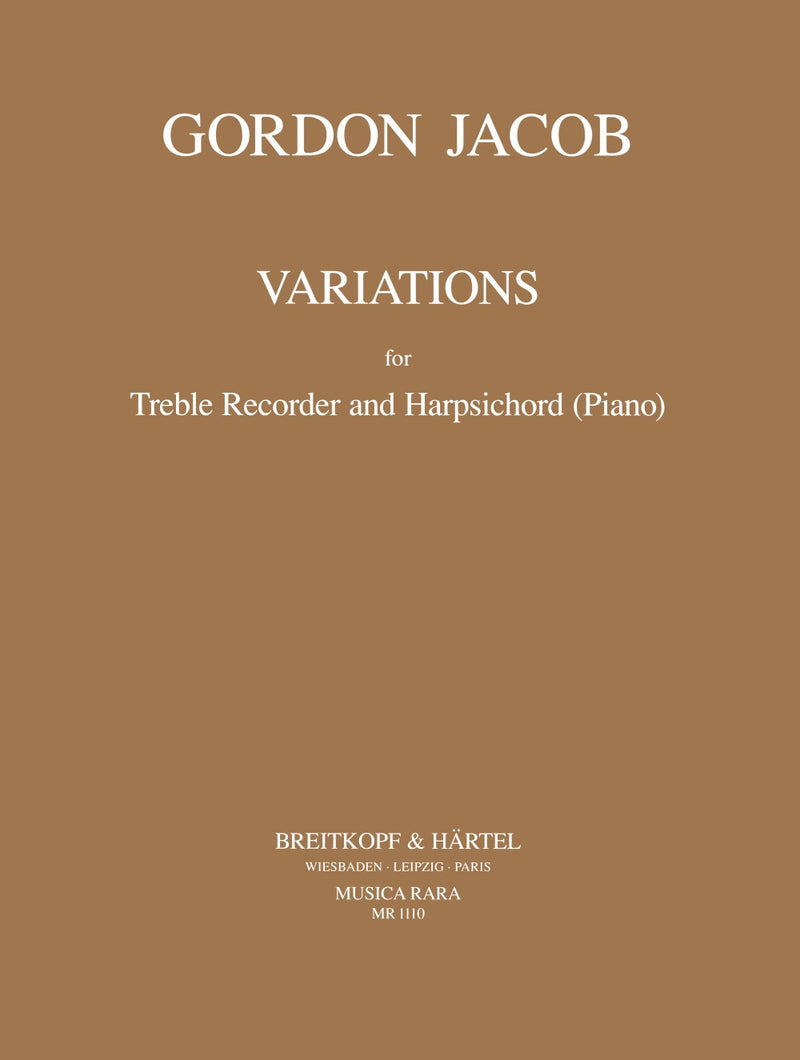 Variations for alto recorder and harpsichord (or piano)
