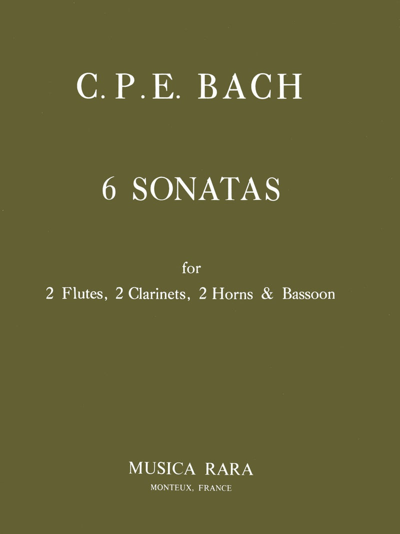 6 Sonatas Wq 184/1-6