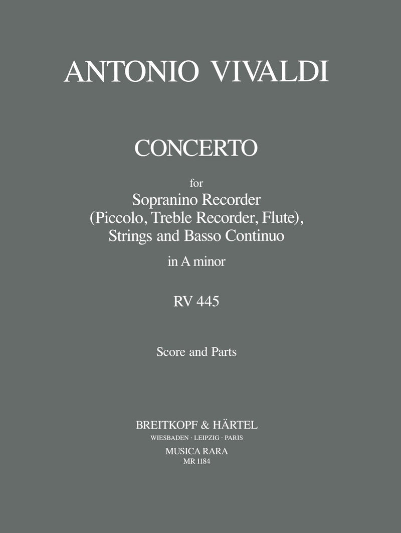 Concerto in A minor RV 445 [score and parts]