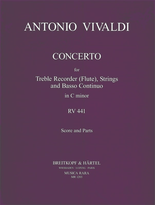 Flute Concerto in C minor RV 441 [score and parts]