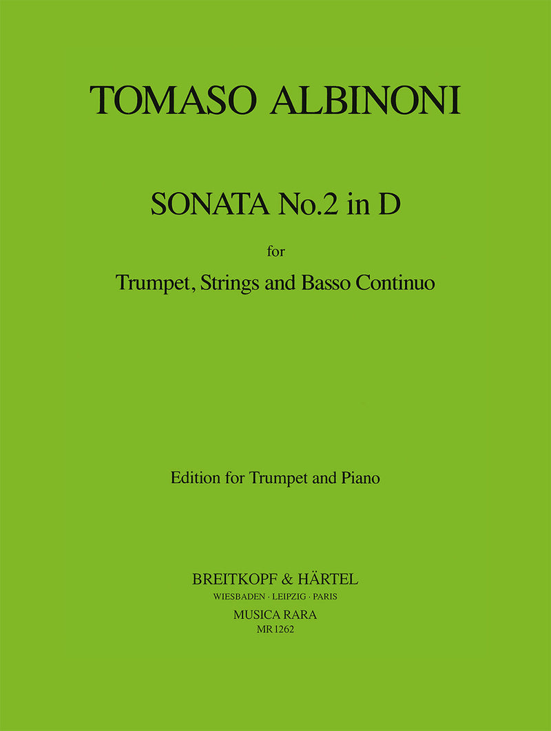 Sonata No. 2 in D（ピアノ・リダクション）