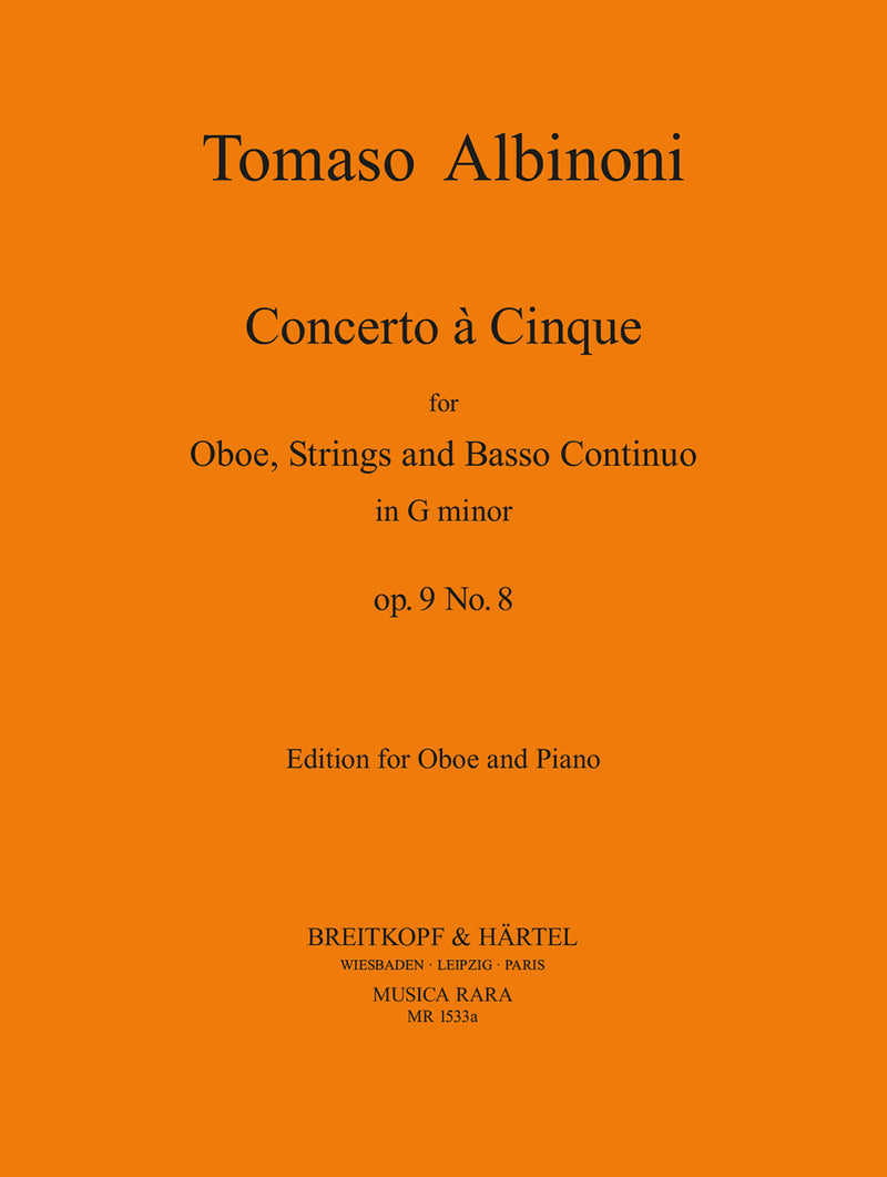 Concerto a Cinque in G minor Op. 9/8（ピアノ・リダクション）