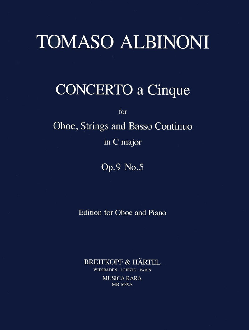 Concerto a 5 in C Op. 9/5（ピアノ・リダクション）