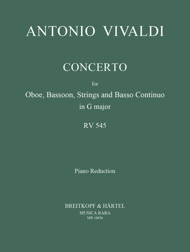Concerto in G major RV 545（ピアノ・リダクション）