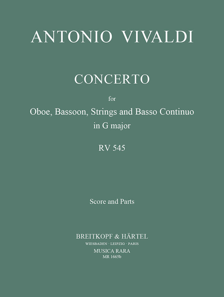 Concerto in G major RV 545 [score and parts]
