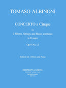 Concerto a 5 in D Op. 9/12（ピアノ・リダクション）