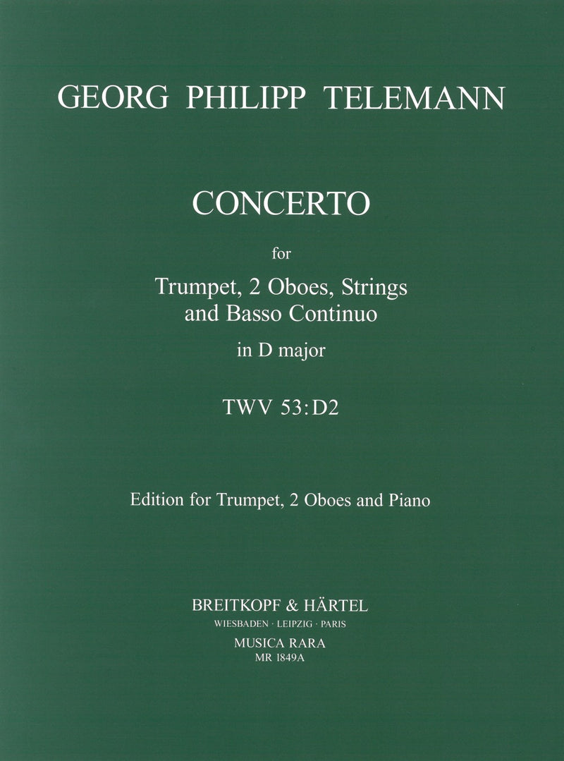 Concerto in D major TWV 53:D2（ピアノ・リダクション）