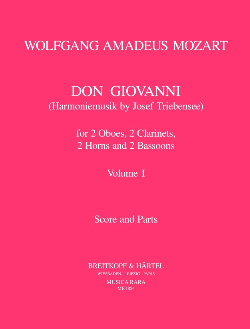 Don Giovanni K. 527, arranged for wind octet, vol. 1（スコアとパート譜）