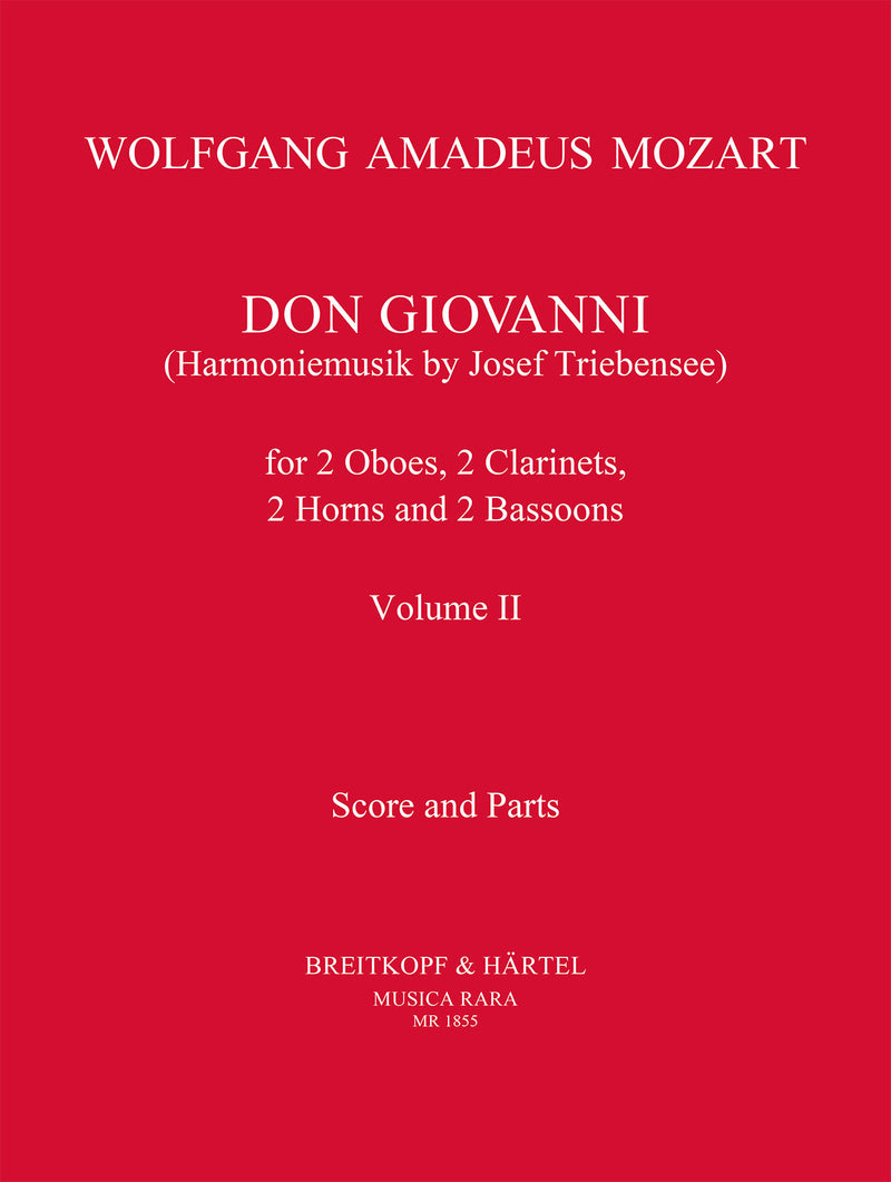 Don Giovanni K. 527, arranged for wind octet, vol. 2（スコアとパート譜）