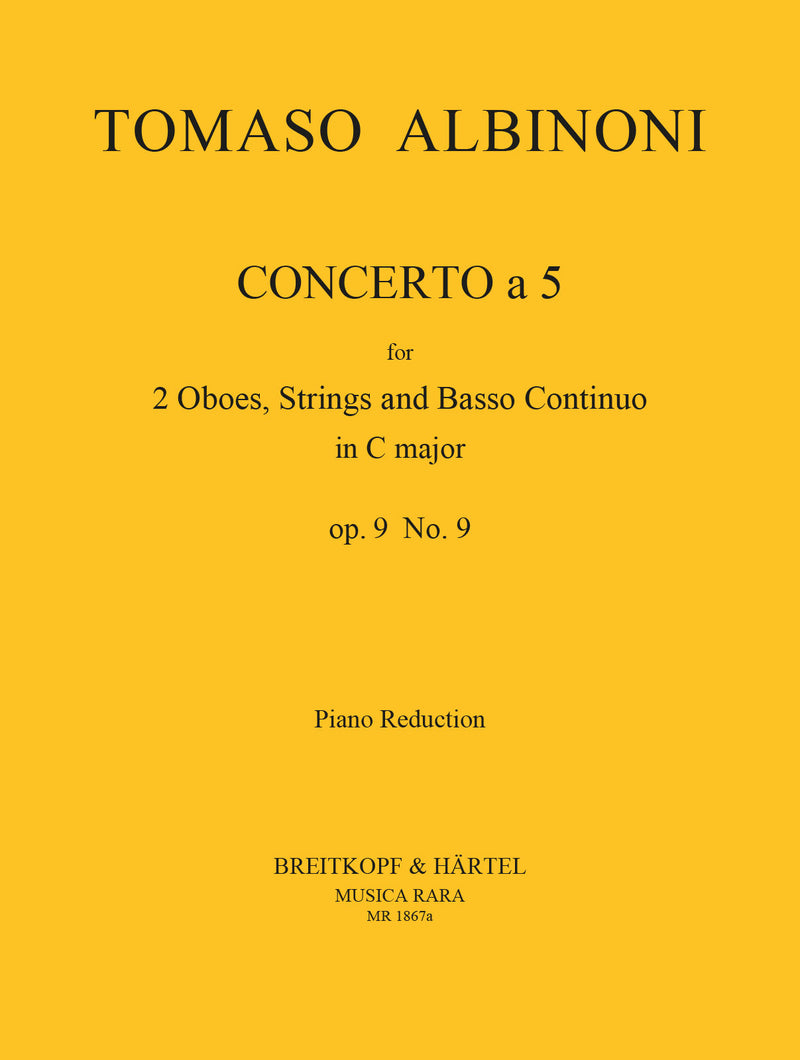 Concerto a 5 in C Op. 9/9（ピアノ・リダクション）