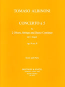 Concerto a 5 in C Op. 9/9（score and parts）