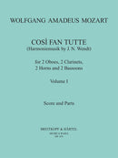 Così fan tutte K. 588, arranged for wind octet, vol. 1（スコアとパート譜）