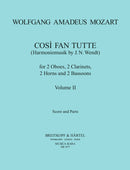Così fan tutte K. 588, arranged for wind octet, vol. 2（スコアとパート譜）