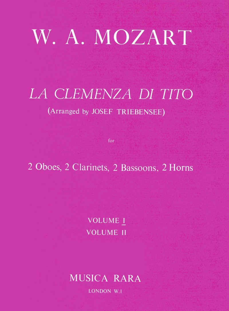 La Clemenza di Tito K. 621, arranged for wind octet, vol. 1（スコアとパート譜）