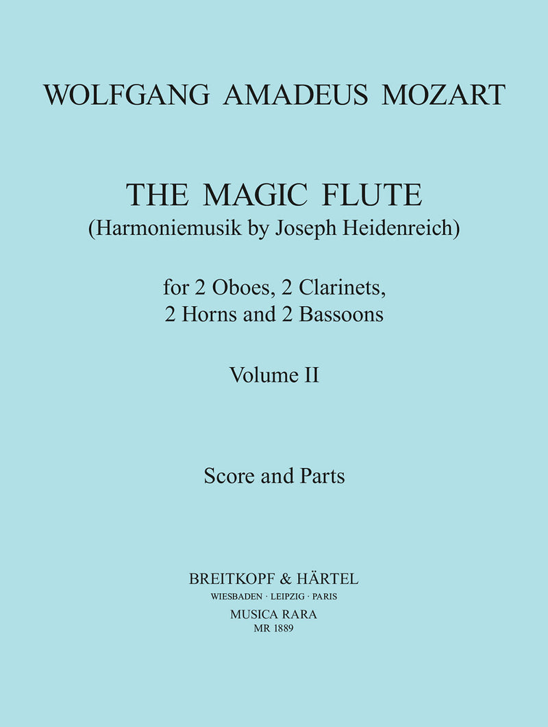 The Magic Flute K. 620, arranged for wind octet, vol. 2（スコアとパート譜）