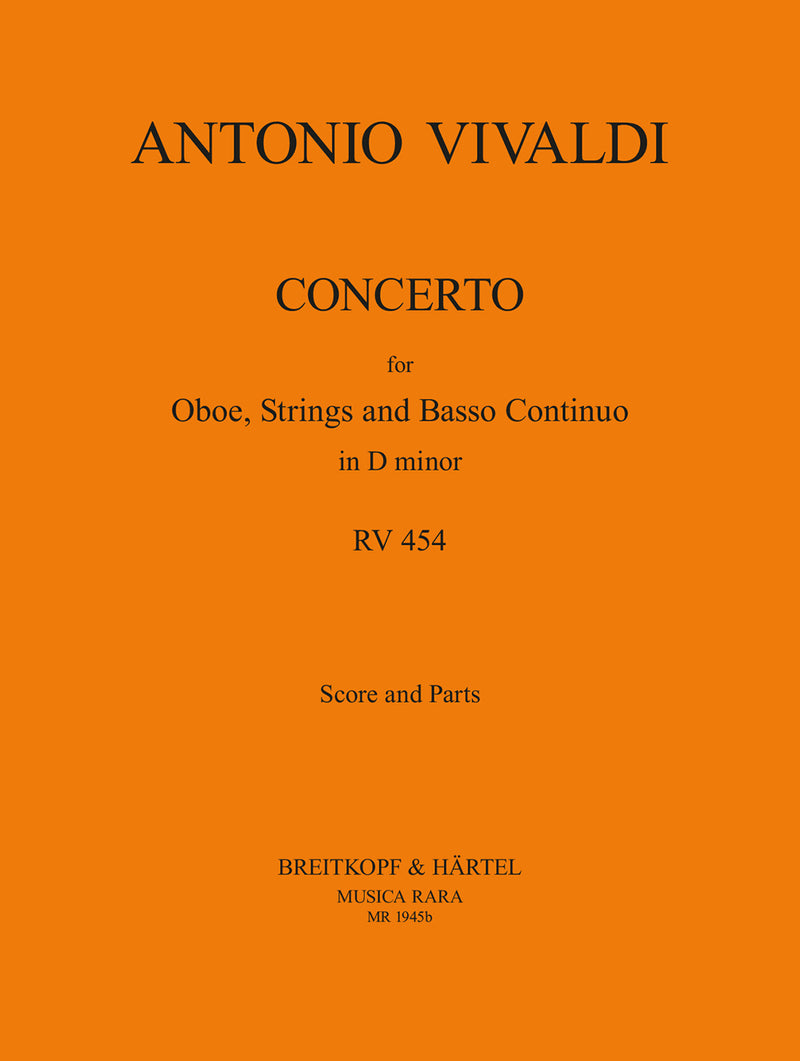 Concerto in D minor RV 454 [score and parts]