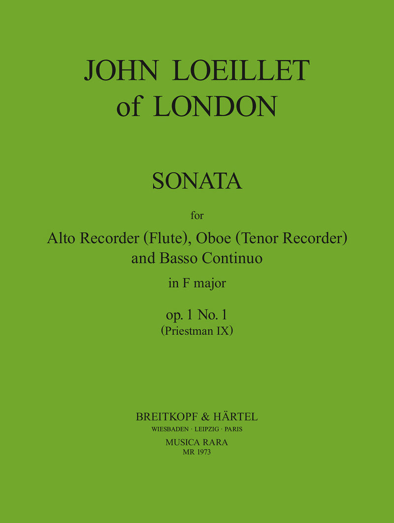6 Sonatas Op. 1, No. 1 in F major