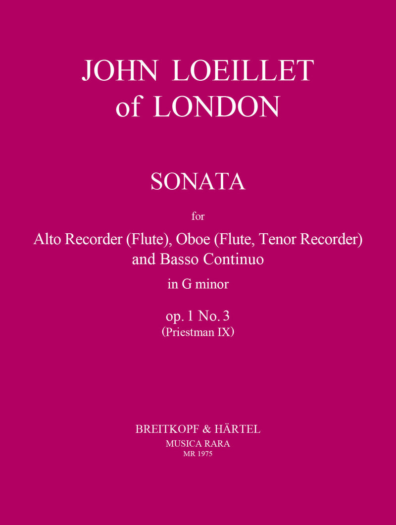 6 Sonatas Op. 1, No. 3 in G minor