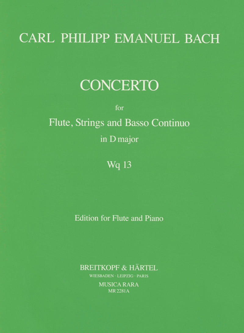 Flute concerto in D major Wq 13（ピアノ・リダクション）