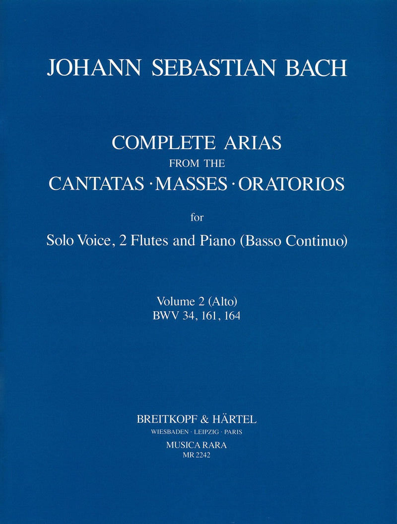 Complete Arias from the Cantatas, Masses, Oratorios, vol. 2（アルト・２本フルート・通奏低音版）