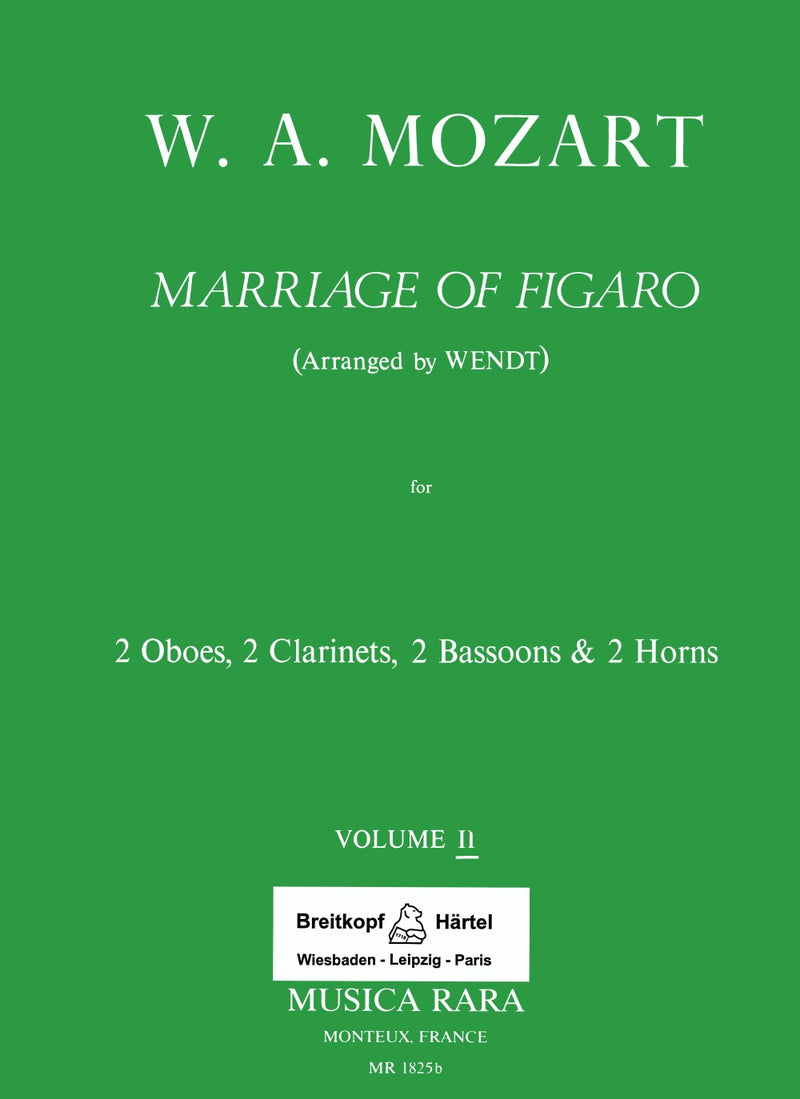 Le Nozze di Figaro K. 492, arranged for wind octet, vol. 2（スコアとパート譜）
