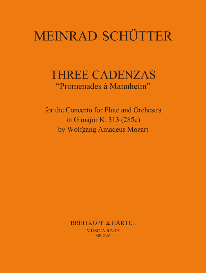 3 Cadenzas "Promenades à Mannheim"to the Flute Concerto in G major KV 313 (285c) by W. A. Mozart