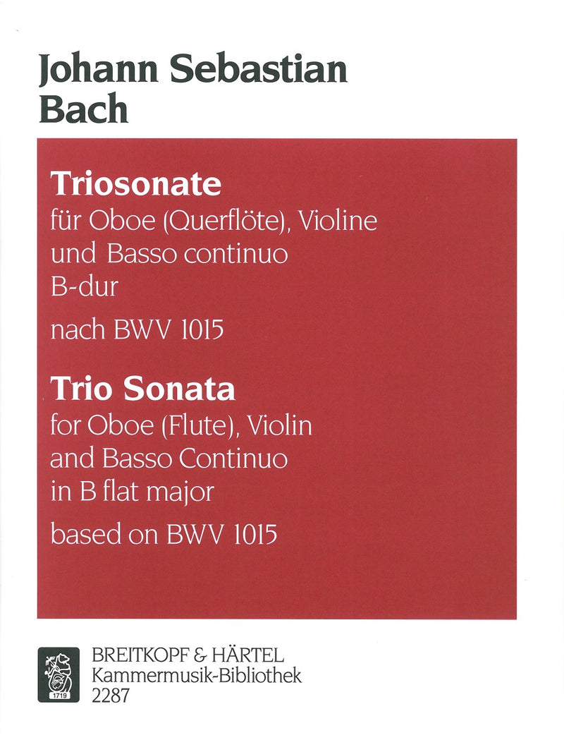 Trio Sonata in Bb major, based on BWV 1015
