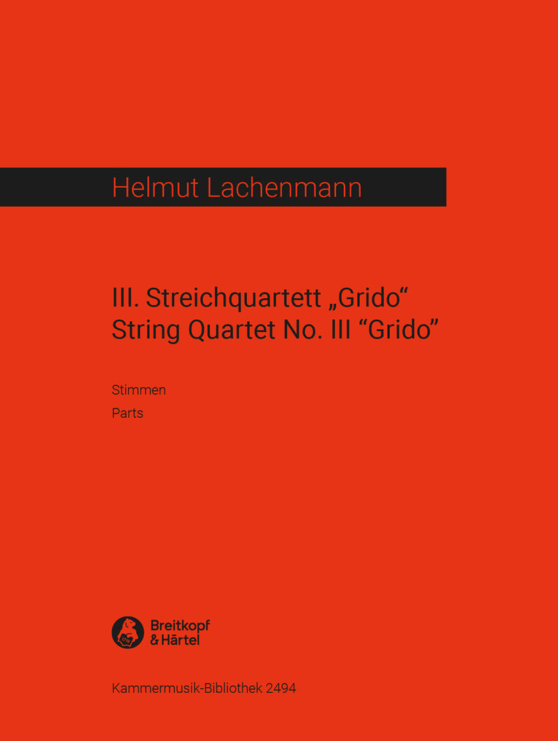 String Quartet No. 3 "Grido" [set of parts]