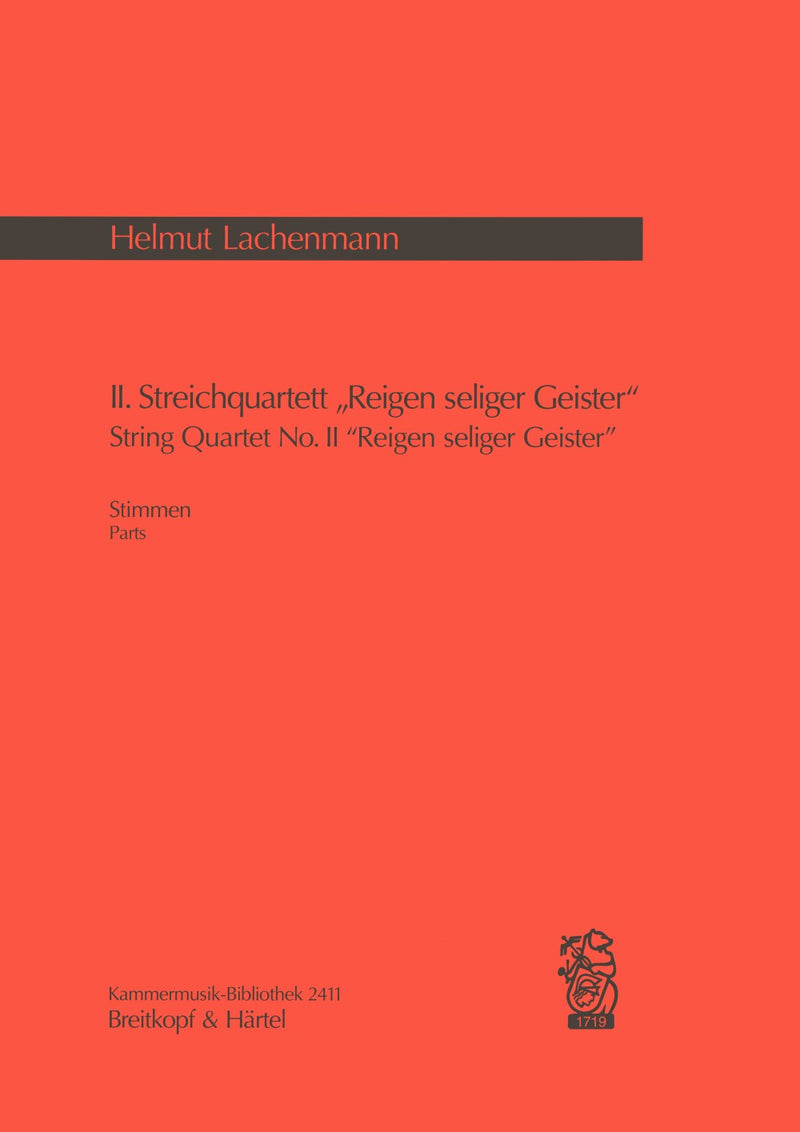 String Quartet No. 2 "Reigen seliger Geister" [set of parts]