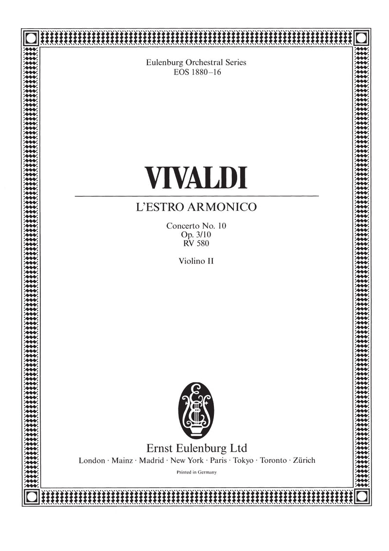 L'Estro Armonico Op. 3/10 RV 580 [violin 2 part]