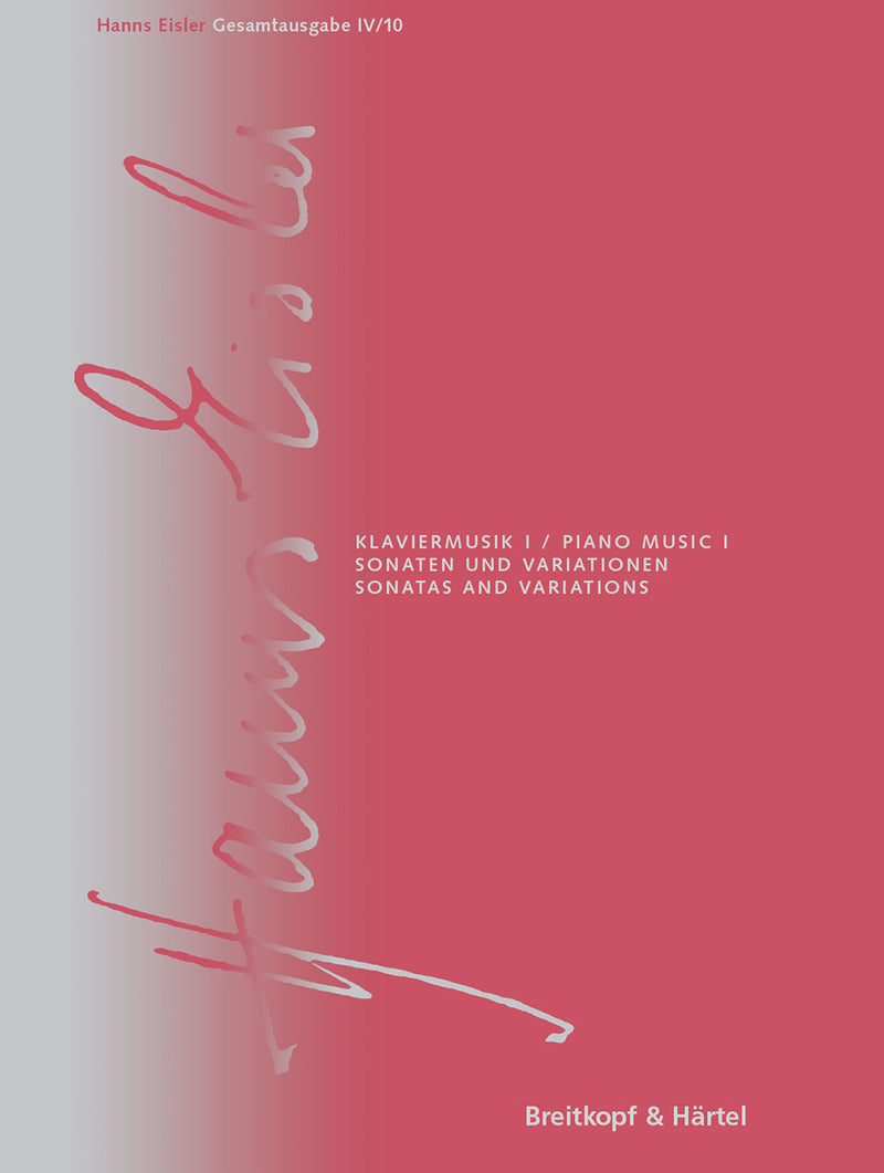 Hanns Eisler Complete Edition (HEGA), Series IV, vol. 10