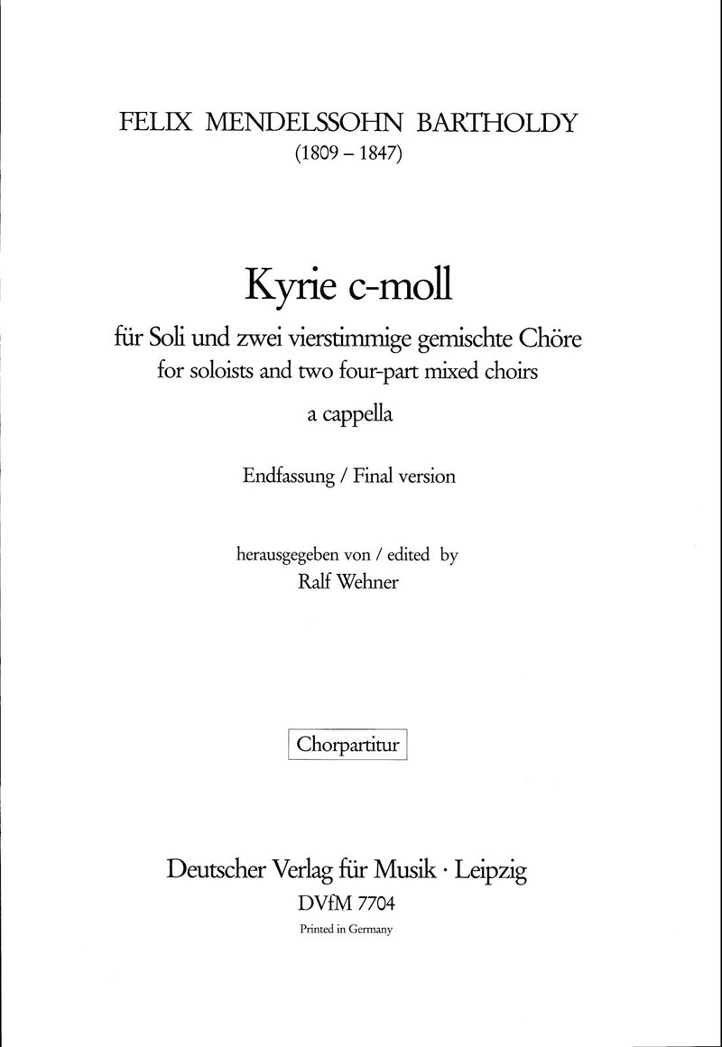 Kyrie in C minor MWV B 12