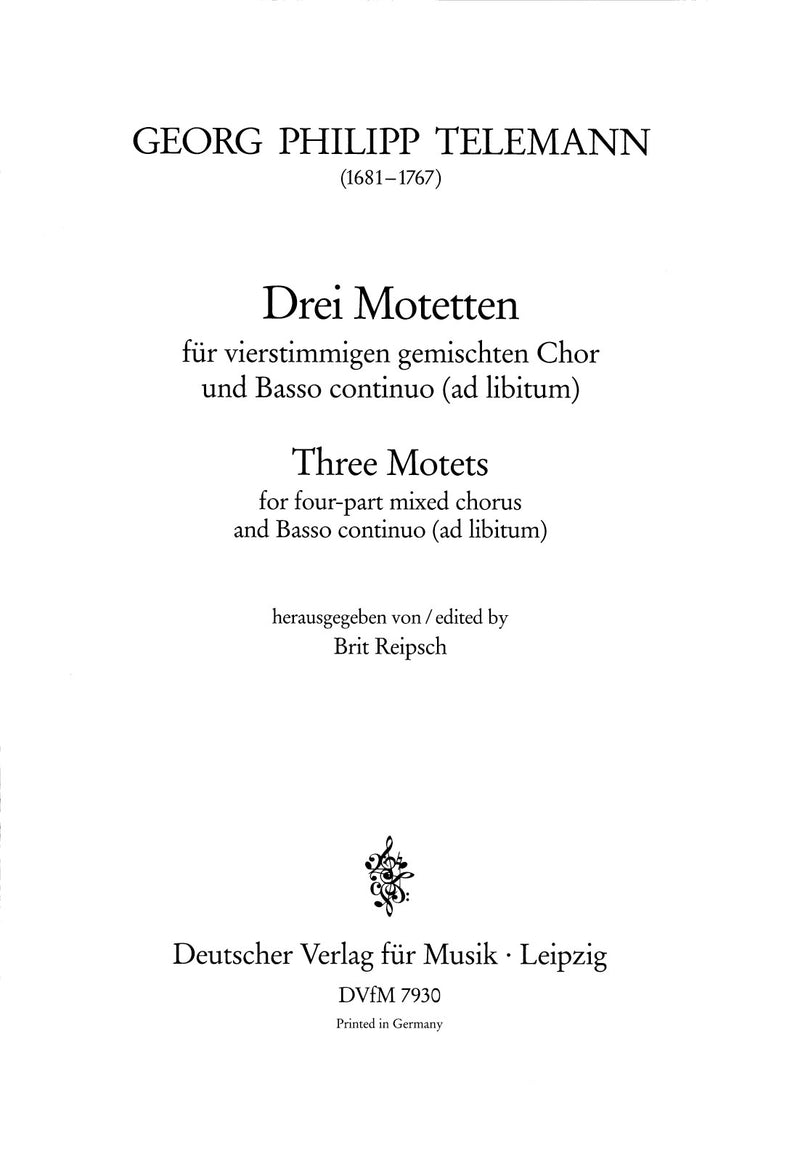 3 Motets [合唱楽譜]