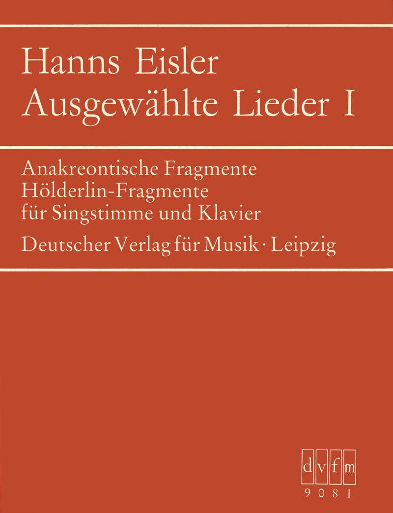 Ausgewählte Lieder (voice and piano), vol. 1