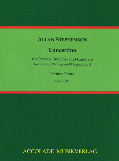 Concertino für Piccoloflöte, Streicher und Cembalo (Score)