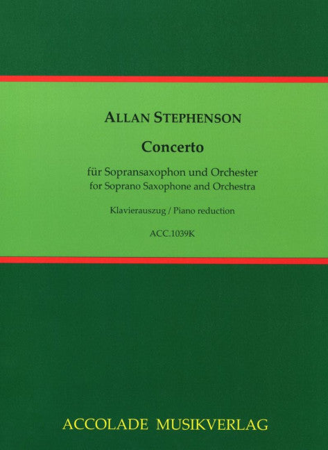 Konzert für Sopransaxophon und Orchester (Piano reduction)