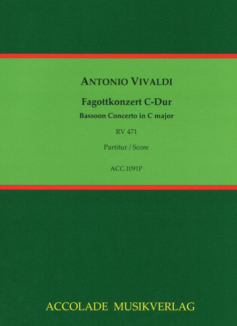Fagottkonzert C-Dur RV 471 / F:VIII,34 / PV 50 (Score)