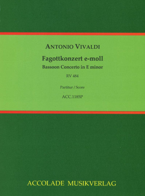 Fagottkonzert e-moll RV 484 / F:VIII,6 / PV 137 (Score)