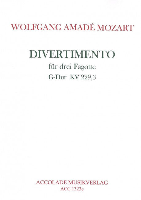 Divertimento Nr. 3 G-Dur KV229,3